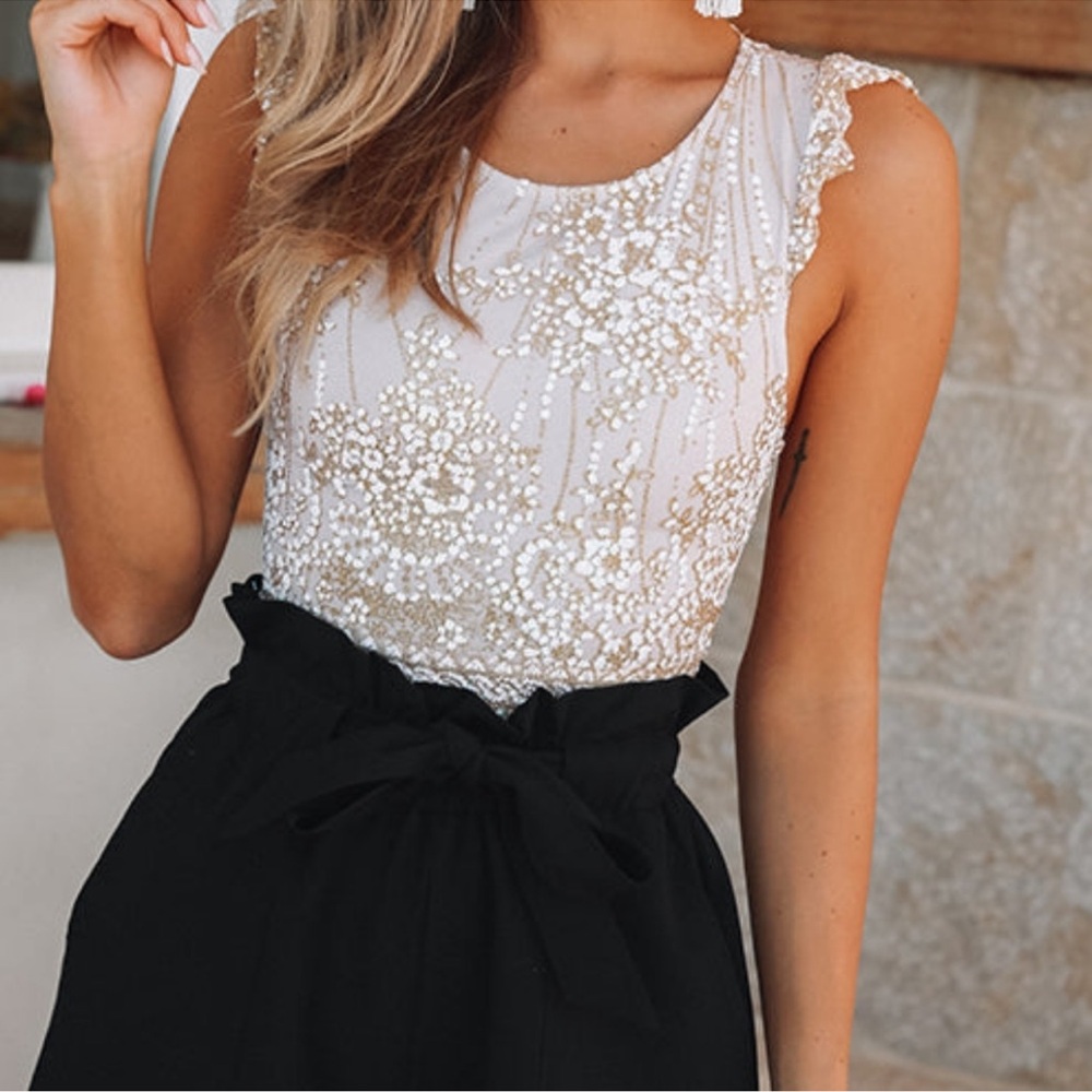 Hello Molly Sequin Embellished Bodysuit